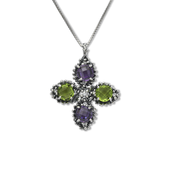 Collana Primule Edizione Limitata CrED15-Peridoto/Ametista