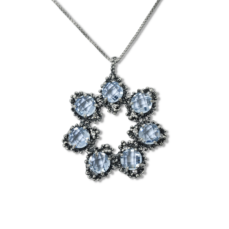 Collana Primule Edizione Limitata ED16-Topazio Azzurro